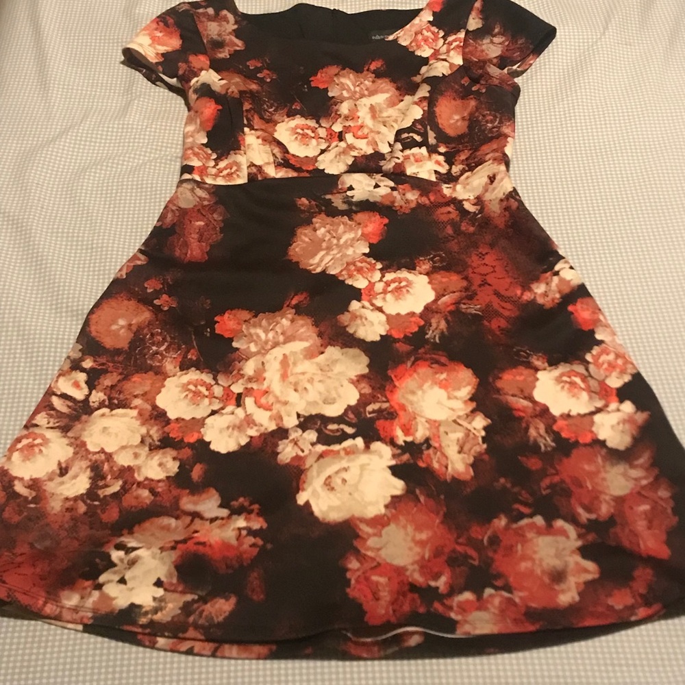 Black floral summer dress